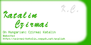 katalin czirmai business card